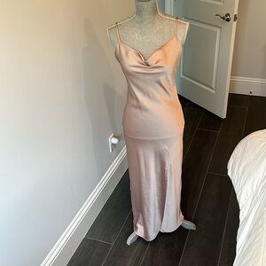 Elegant Pink Slip Dress